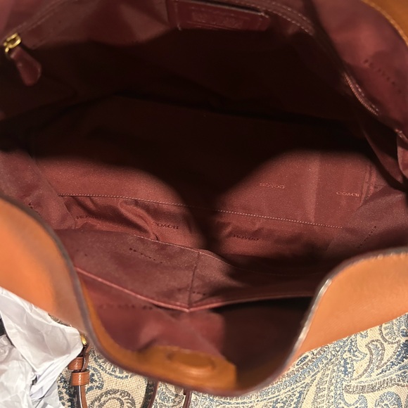 Coach Tabby Hobo Pebbled Leather Saddle Brown Like New - Picture 11 of 13